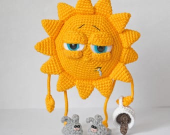 Sleepy Sun Crochet Amigurumi Pattern