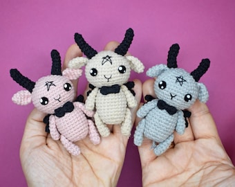 Baby Baphomet easy crochet amigurumi pattern PDF