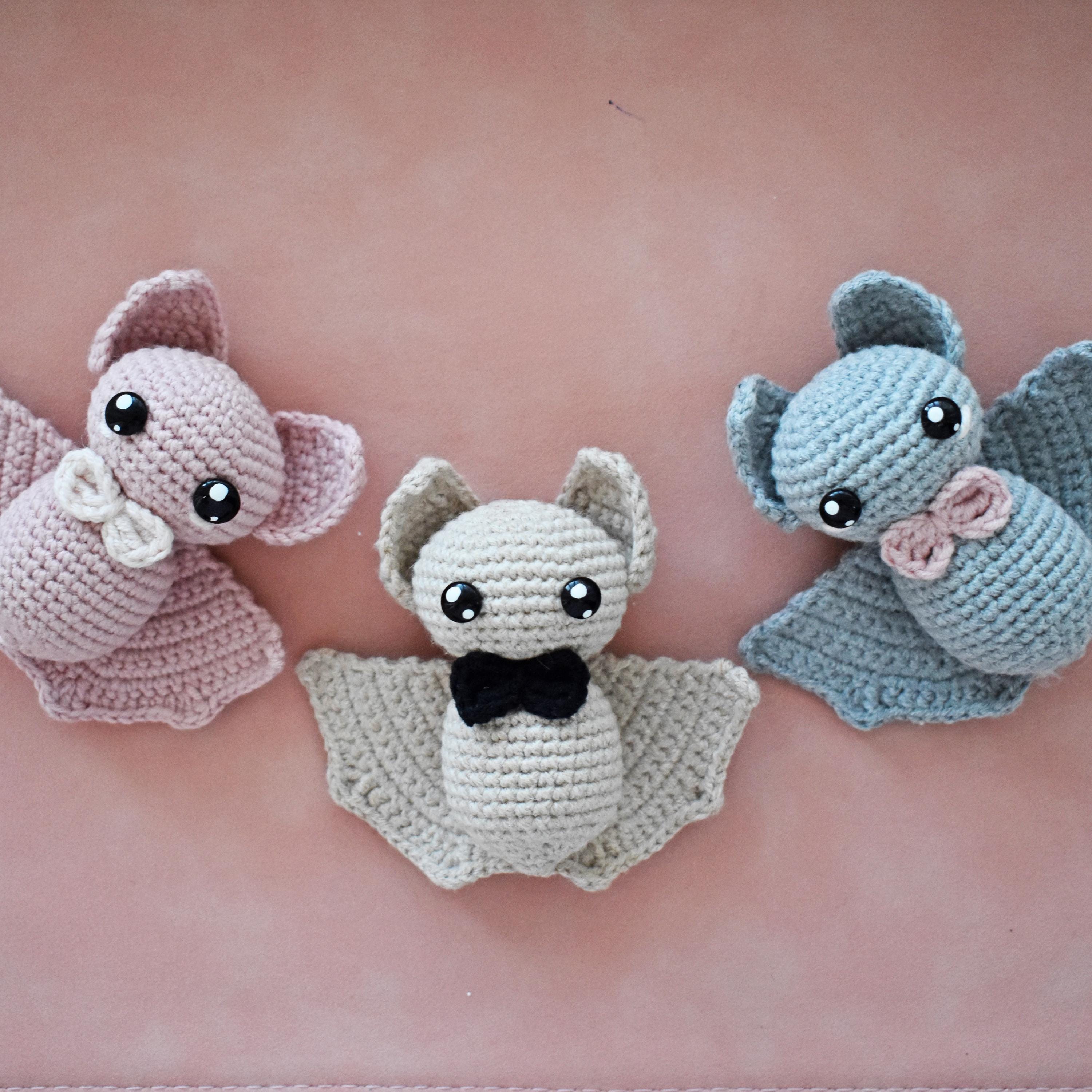 30 Bat Crochet Patterns for Halloween Decor, Gifts, and Spooky-Cute Amigurumi 24 Easy Baby Bat Crochet Pattern