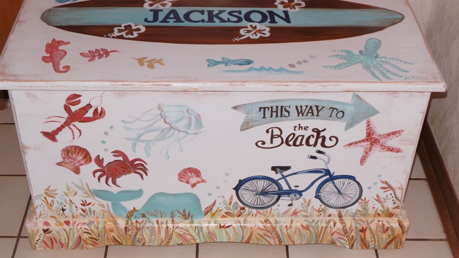 Ocean Themed Toy Box Custom Designed Etsy Ireland