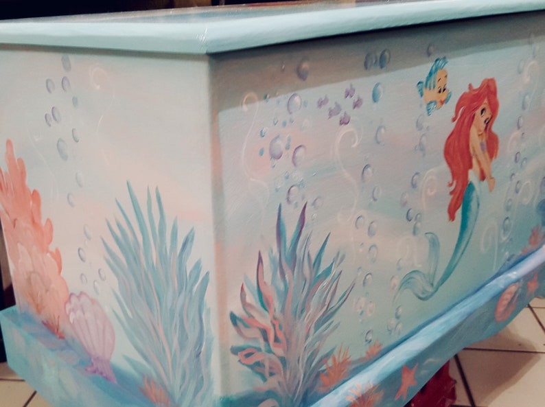 Custom Designed Under the Sea Wooden Toy Box Hope Chest | Etsy