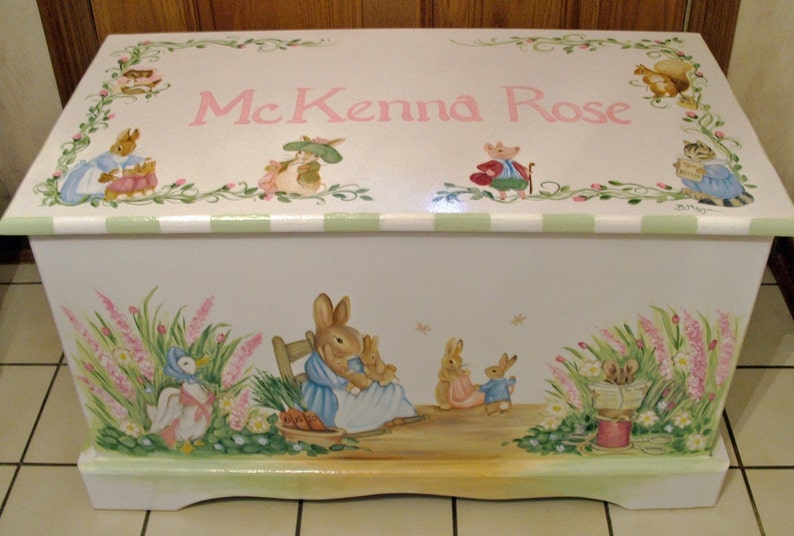 Custom Designed Bunny Rabbit Toy Box Inspired by Peter Rabbit Etsy