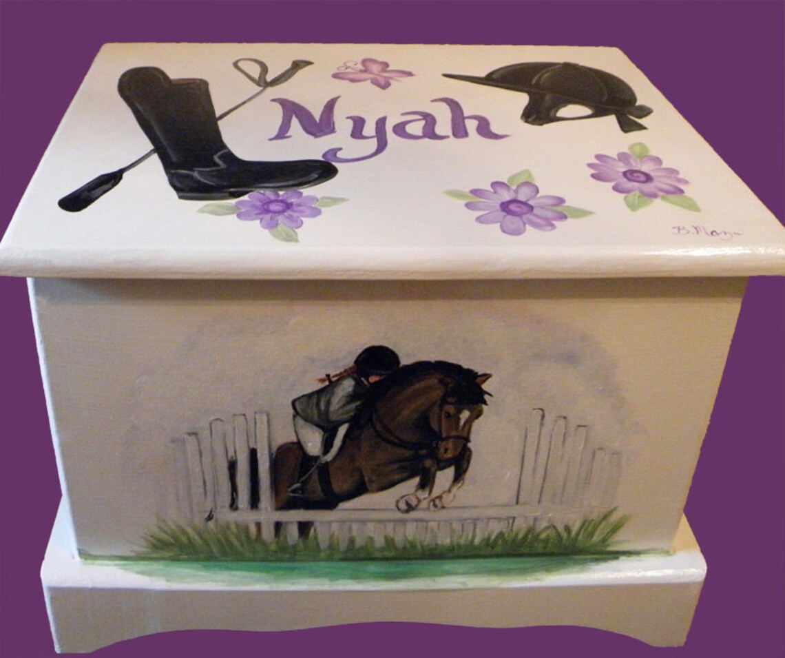 Custom Equestrian Keepsake Box or Treasure Chest Etsy