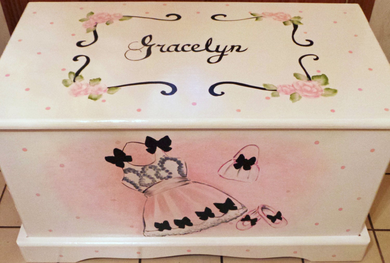 Glamour Girl Toy Chest Custom Designed Kids Furniture Wooden Etsy
