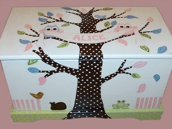 Custom Designed Owl Toy Chest Kids Furniture Hand made Hand