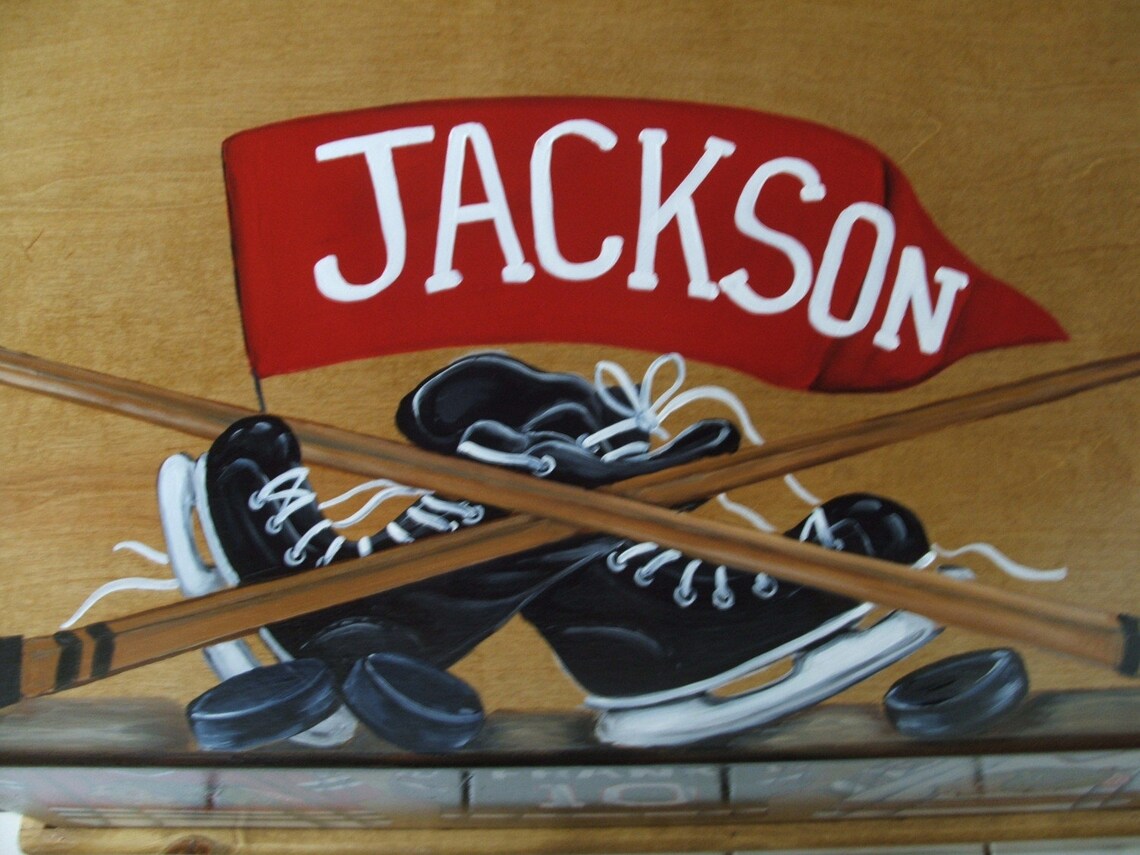 CUSTOM DESIGNED Hockey Toy Box Designed with your sport Etsy
