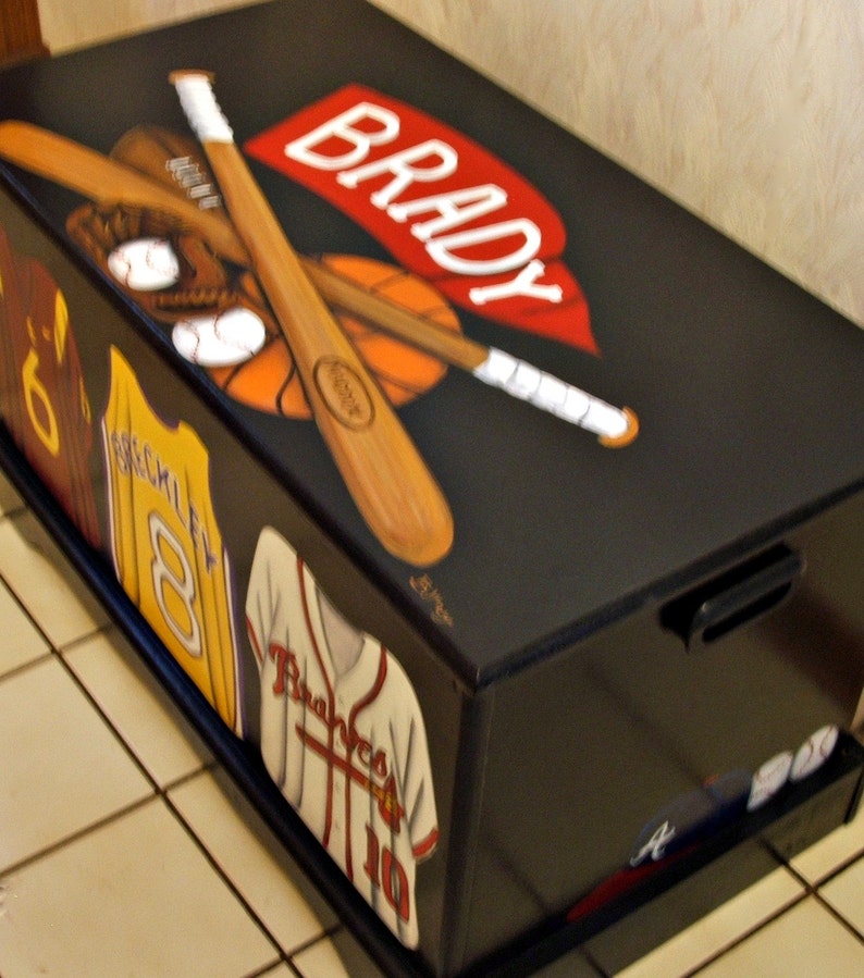 Sports Jersey Toy Chest on Black Background Custom Designed Etsy