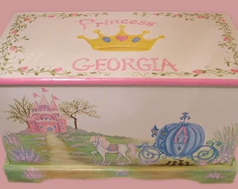 Custom Designed Cinderella Horse Carriage Toy Box