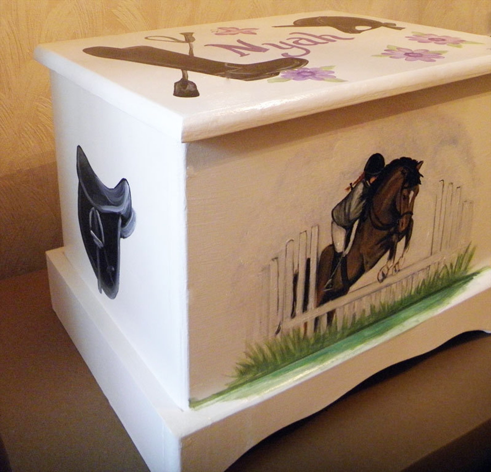 Custom Equestrian Keepsake Box or Treasure Chest Etsy