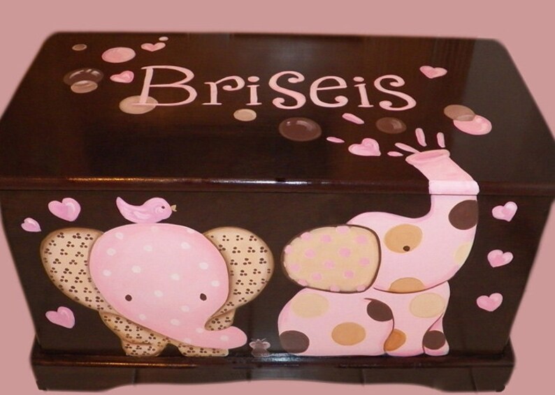 Custom Espresso Elephant Toy Box Etsy