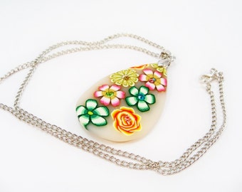 Women's Necklace, Flower Pendant Necklace, Spring Summer Jewelry, Women's Gift, Pendant Necklace