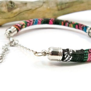 Elephant Bracelet, Trending Stacking, Boho Bohemian, Multi-Color, Cloth Cord Bracelet, Minimalist Bracelet image 3