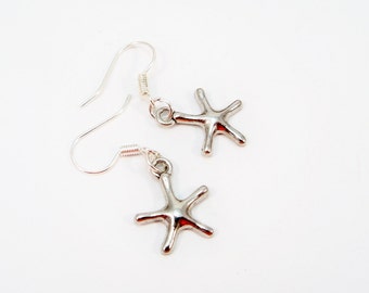 Summer Jewelry, Star Fish Earrings, Women's Earrings, Silver Earrings, Beach Earrings, Gift for Her, Summer Earrings