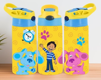 Tazza per bambini da 12 once / Divertente bottiglia d'acqua per bambini ispirata ai cartoni animati / Regalo di stoviglie in acciaio inossidabile