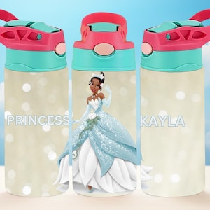 Personalized Princess and the Frog Water Bottle - Customizable Disney Gift for Kids