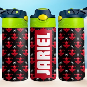 Personalized Spider-Man Water Bottle for Kids - Custom Drinkware Design