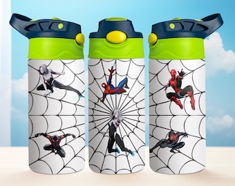 Op Spider Man geïnspireerde waterfles voor kinderen - BPA-vrij en lekvrij