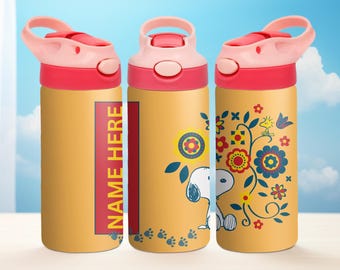 Botella de agua para niños personalizada / acero inoxidable / taza a prueba de fugas