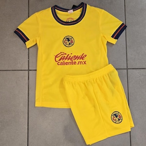 Kids Club America Amarillo - Uniforme de football jaune Home Casa Premium 2025