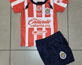 Kids Chivas Red Rojo Home Casa Premium Soccer Uniform 2026