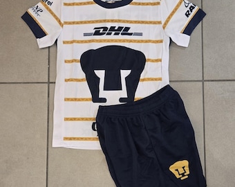 Uniforme de fútbol infantil Pumas Blanco Local Casa Premium 2025