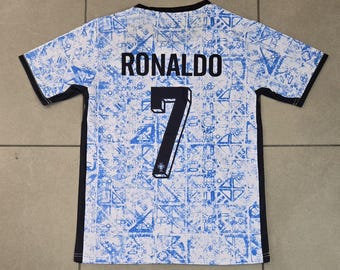 Ronaldo Away Blue Azul Premium Soccer Jersey 2025 Size Medium