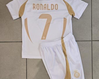 Kids Club Ronaldo White Blanco Third Premium Soccer Uniform 2025