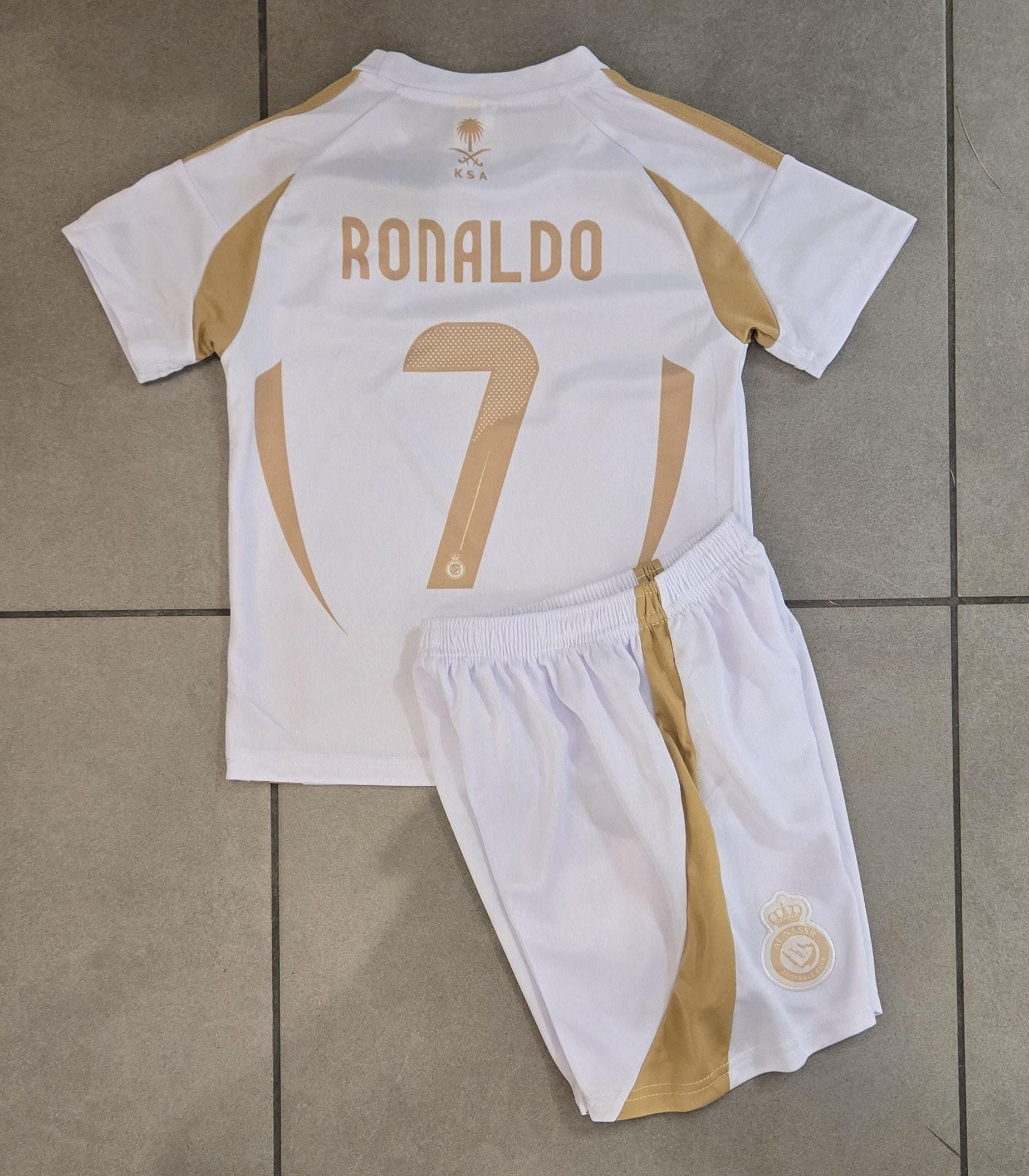 Kids Club Ronaldo White Blanco Third Premium Soccer Uniform 2025