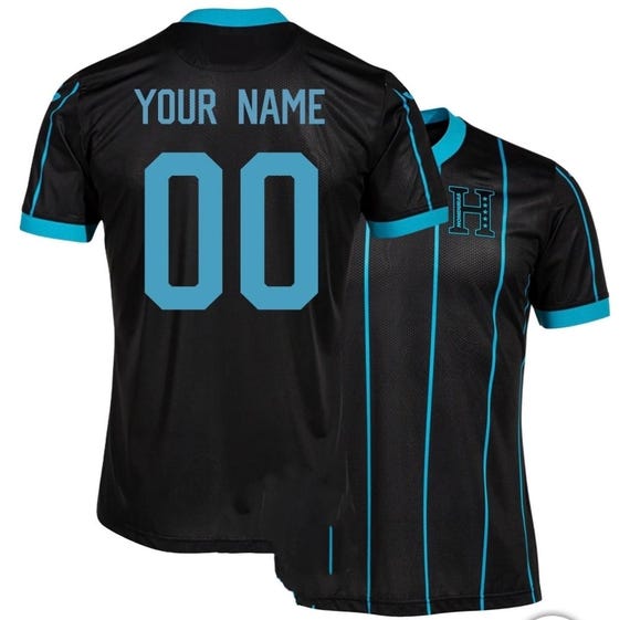 Camiseta de fútbol premium negra de visitante de Honduras 2025