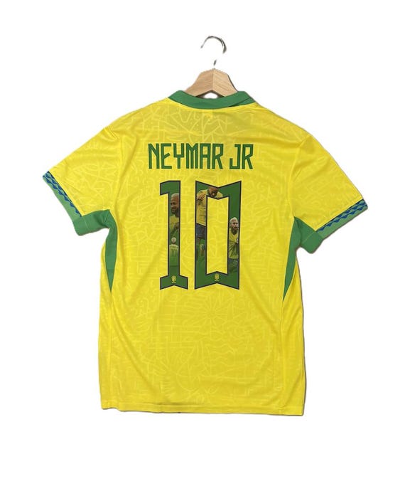 NEYMAR JR 10 オーセンティックユニフォーム ブラジル Neymar Jr. Picture Brazil Home Adult Jersey - Etsy