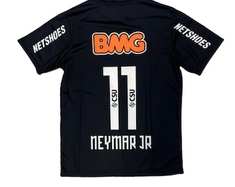 Retro Neymar Jr. Santos de Brazil Black Adult Jersey