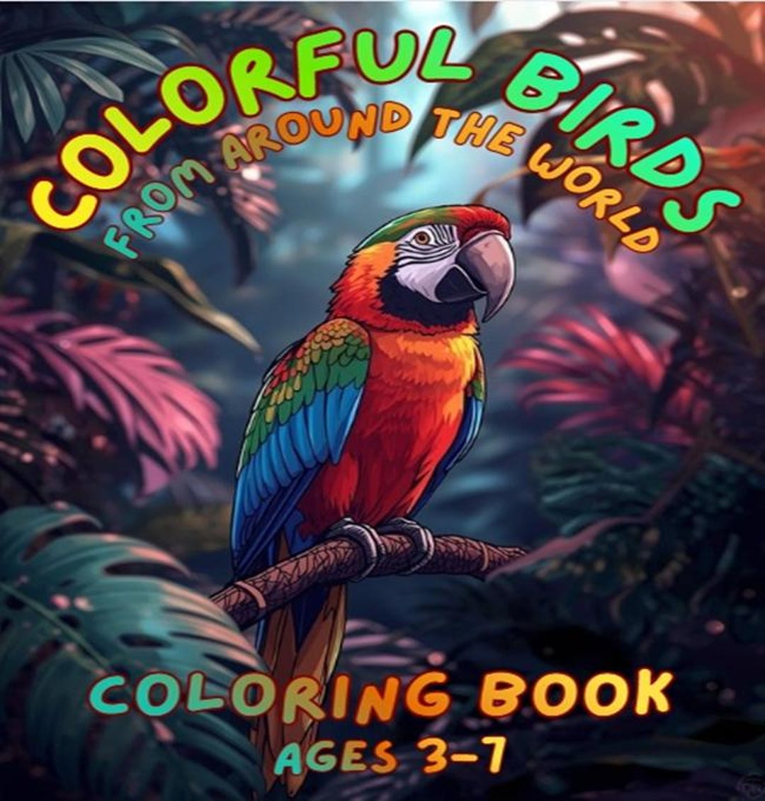 Birds Coloring Pages for Kids – Printable Coloring Book (ages 3-7 ...