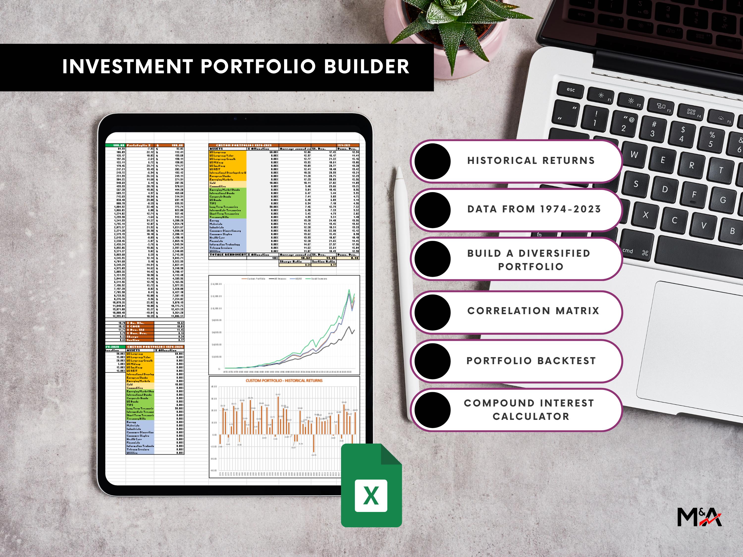 Excel Portfolio Builder | Historical Financial Data Backtest 1972-2024 ...