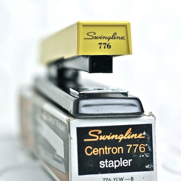 Vintage Swingline Centron 776 Yellow Stapler