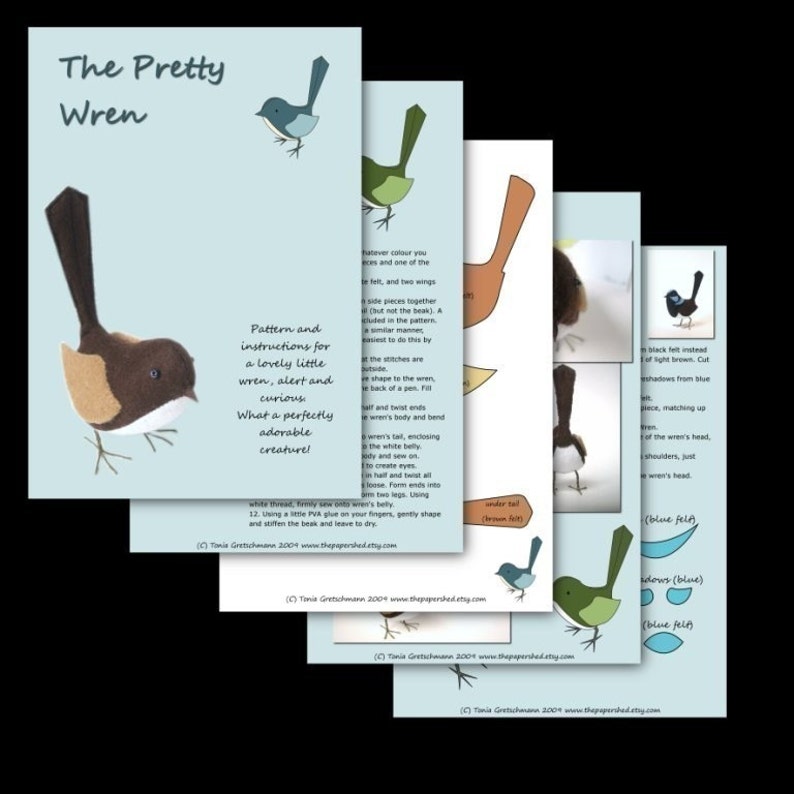 The Pretty Wren PDF Pattern and Instructions INSTANT DOWNLOAD image 5