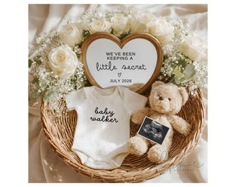 Digital Pregnancy Announcement for Social Media Neutral Digital Modern Baby Pregnancy Announcement Gender Reveal Editable Baby Announcer
