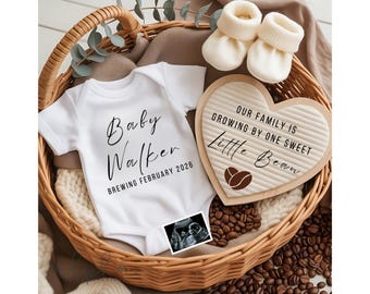 Coffee Pregnancy Announcement Template: Neutral Baby Reveal  Instagram Post (Digital Download)