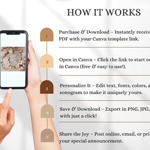 Simple Digital Pregnancy Announcement Gender Neutral Heart Baby Announcement Modern Editable Social Media Baby Reveal Template image 6