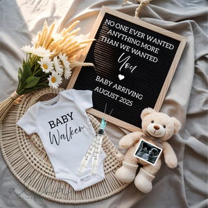 IVF Pregnancy Announcement Digital Boho Baby Announcement Floral Gender Neutral IVF Baby Love & Science Baby Simple Pregnancy Reveal