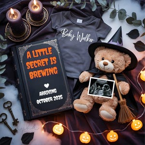 Gothic Pregnancy Announcement Digital Halloween Baby Announcement Spooky Pregnancy Reveal Digital Download Goth Mom-to-Be Social Media