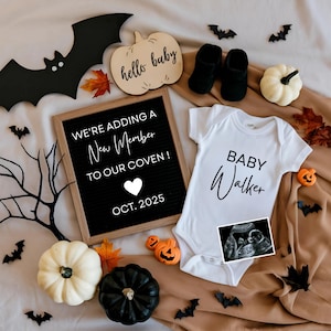 Halloween Themed Pregnancy Announcement October Baby Announcement Spooky Season Surprise Baby Reveal Social Media Template