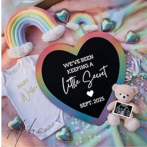 Rainbow Baby Pregnancy Announcement Digital, Rainbow Baby Announcement, Neutral Announcement, Editable Pregnancy Reveal Template