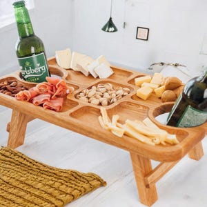 Mesa portátil, Muebles de patio, Mesa de vino, Mesa portátil, Regalo para amantes del vino, Mesa de vino para picnic, Mesa de picnic plegable, Regalos de vino, Sumiller