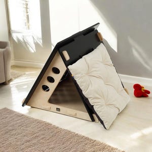 Luxury Cat Bed, Wooden Cat House, Modern Cat Furniture, Indoor Cat House, Plywood Pet Bed, Small Dog Home, Unique Cozy Cat Bed