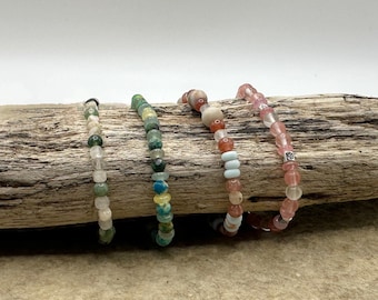 Beautiful natural gemstone stretch bracelet.