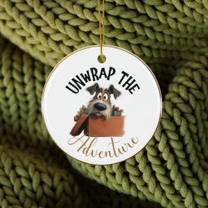 Abenteuerlustige Hunde Keramik Ornament: Tierliebhaber Urlaub Dekor-