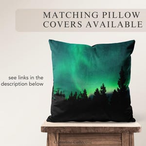 Green Northern Lights Mug Aurora Borealis Ceramic Cup Pine Tree Silhouette Design Night Sky Mountain Coffee Camping Gift Nature Lover Starry image 19