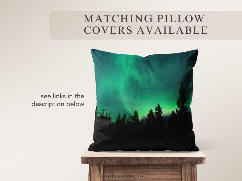 Green Northern Lights Mug Aurora Borealis Ceramic Cup Pine Tree Silhouette Design Night Sky Mountain Coffee Camping Gift Nature Lover Starry image 19
