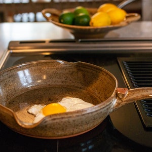 Small Skillet, Handmade Pottery for Stovetop image 1