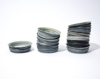 Vintage Canning Jar Lids, Zinc, with Milk Glass Liner, Sold Individually